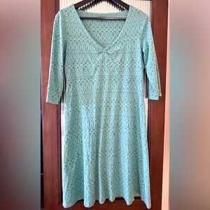 Toad&Co Rosalinda V-neck 3/4 Sleeves Jersey Dress w/ Pockets Size Medium